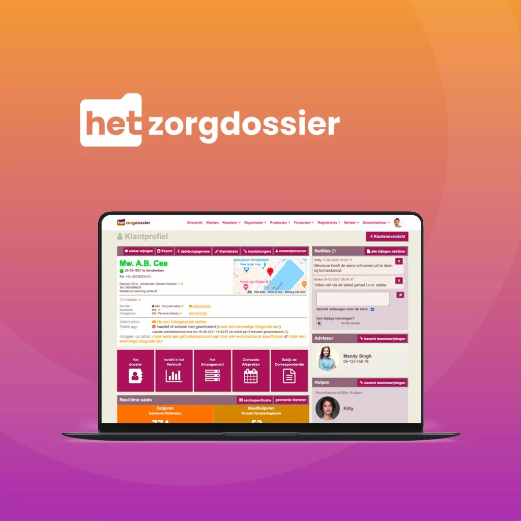 Het zorgdossier screenshot